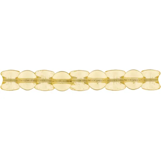Czech Pellet 4x6mm - Light Topaz Transparent - approx 43 beads