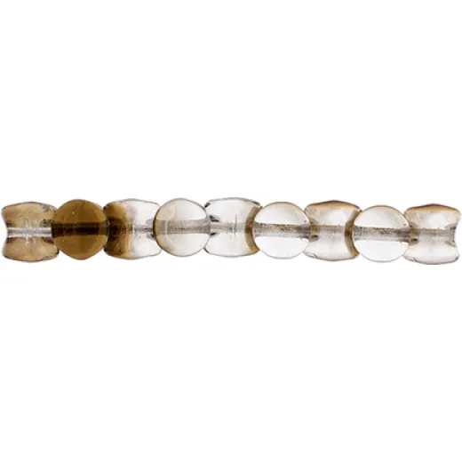 Czech Pellet 4x6mm - Crystal/Valentinite Tr.Half coated- approx 43 beads Czech Pellet 4x6mm - Crystal/Valentinite Tr.Half coated- approx 43 beads