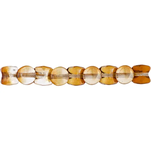 Czech Pellet 4x6mm - Crystal/Venus Tr. Half coated - approx 43 beads Czech Pellet 4x6mm - Crystal/Venus Tr. Half coated - approx 43 beads