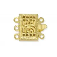 2 Strand Beadalon Filligree Clasps, Gold, Pack of 5