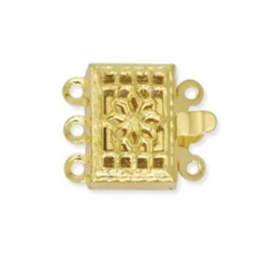 2 Strand Beadalon Filligree Clasps, Gold, Pack of 5 2 Strand Beadalon Filligree Clasps, Gold, Pack of 5