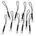 10 Pieces Mobile Phone Cord - Black - with Silver Tone Ring - 334E-111 10 Pieces Mobile Phone Cord - Black - with Silver Tone Ring - 334E-111