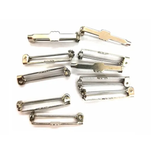 Silver colour Brooch Pin, Approx 25mm x 10 pcs Silver colour Brooch Pin, Approx 25mm x 10 pcs