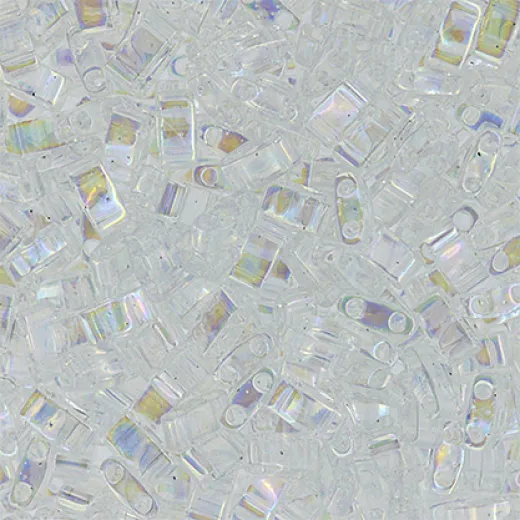 Crystal AB Half Tila Beads, colour 0250, 5.2gm approx. Crystal AB Half Tila Beads, colour 0250, 5.2gm approx.