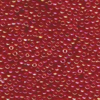 Transparent Dark Red AB Miyuki Size 8/0 seed beads, Colour 254D, 250gm
