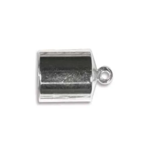 Barrel End Cap 8mm Silver Plated - 2pcs - ECB08SP Barrel End Cap 8mm Silver Plated - 2pcs - ECB08SP