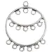 Chandelier Earring 35x33mm, 14 Rings Antique Silver, 1 Pair Chandelier Earring 35x33mm, 14 Rings Antique Silver, 1 Pair