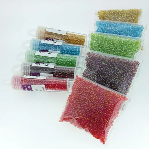 Fancy-Lined 11/0 Delicas and Seed Beads Bundle - Morning Brights Collection Fancy-Lined 11/0 Delicas and Seed Beads Bundle - Morning Brights Collection