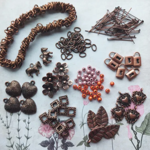 Charming Sweetie Bracelet and Mixed Charms Bundle - Antique Copper Charming Sweetie Bracelet and Mixed Charms Bundle - Antique Copper