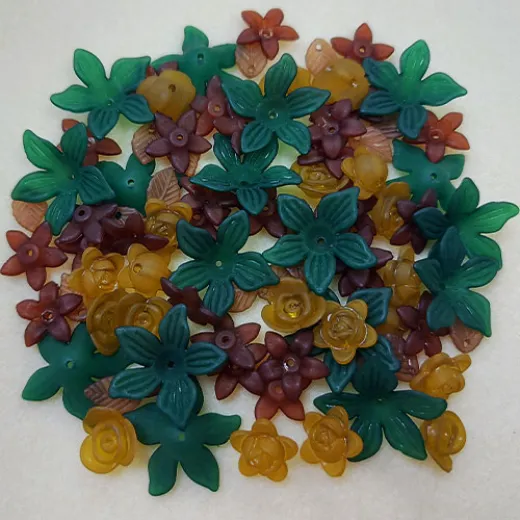 Lucite Flower and Leaf Mix - Camouflage Lucite Flower and Leaf Mix - Camouflage