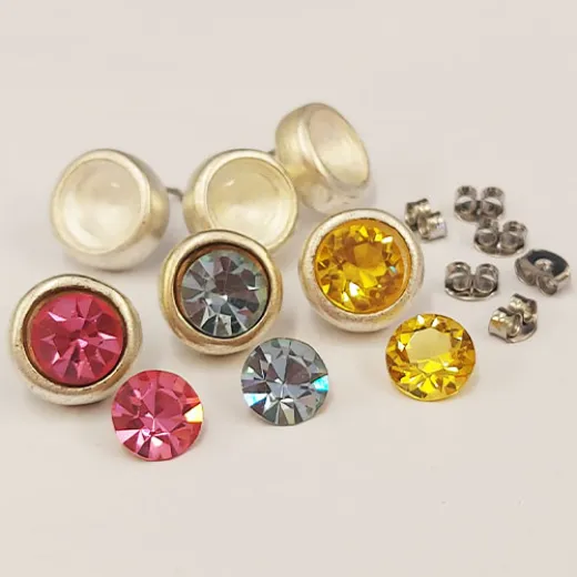 Crystal Chaton Stud Earring Sets, Make 3 Pairs! Crystal Chaton Stud Earring Sets, Make 3 Pairs!
