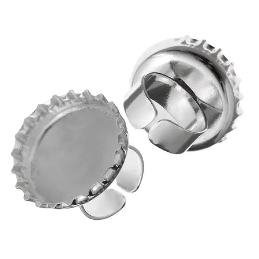 Silver Cast Handmade Bezel, Bottle Cap Ring, 32 x 6.65mm Silver Cast Handmade Bezel, Bottle Cap Ring, 32 x 6.65mm