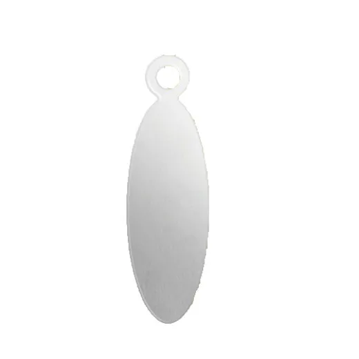 Premium 16ga Aluminium Oval Tag, 5/8" stamping blank, Pack of 5 Premium 16ga Aluminium Oval Tag, 5/8" stamping blank, Pack of 5
