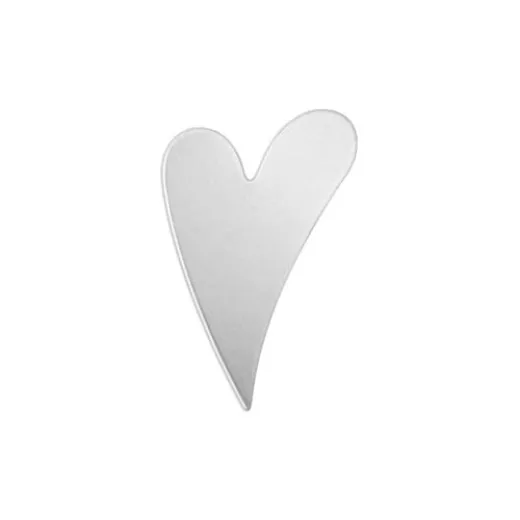 20ga Aluminium Swirly Heart 30mm  stamping blank, Pack of 3