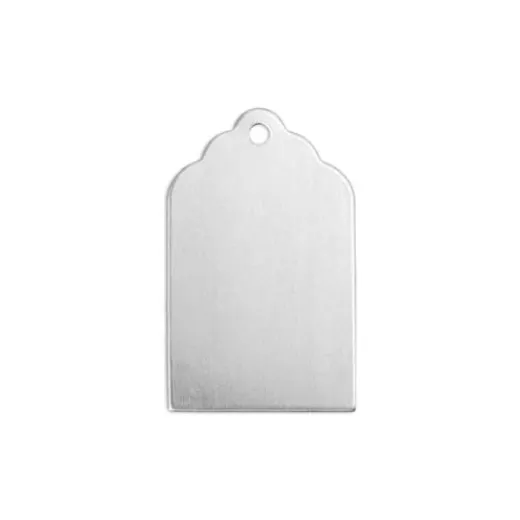 Premium 16ga Aluminium Post Tag, 7/8" stamping blank, Pack of 4 Premium 16ga Aluminium Post Tag, 7/8" stamping blank, Pack of 4