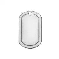 Premium 16ga Aluminium Border Dog Tag, 1/4 x 3/4" stamping blank, Pack of 4