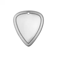 Premium 16ga Aluminium Border Guitar Pick, 1 1/4 x 3/4" stamping blank, Pack of 4