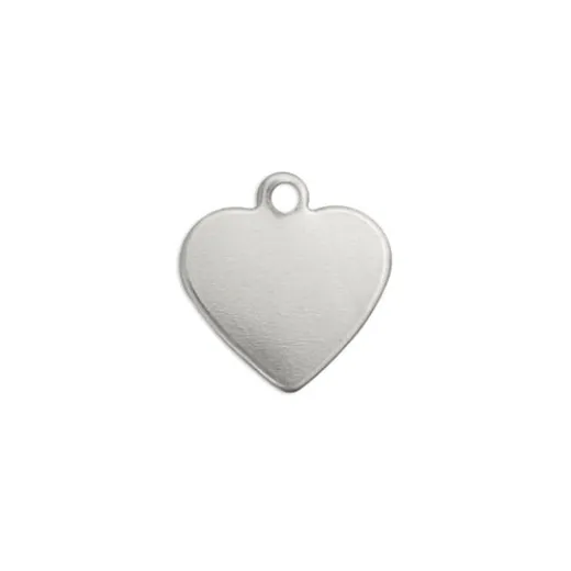 20ga Aluminium Heart with Ring, 1/2" stamping blank Pack of 4 20ga Aluminium Heart with Ring, 1/2" stamping blank Pack of 4