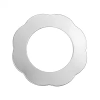 20ga Aluminium Scalloped Washer stamping blank, 1 1/8" Pack of 4
