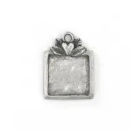 ImpressArt Artisan Pewter Stamping Blank, Square, 28 x 22mm