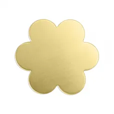 ImpressArt 24ga Brass 6 Petal Flower, 1 3/8" / 35mm, Pack of 2