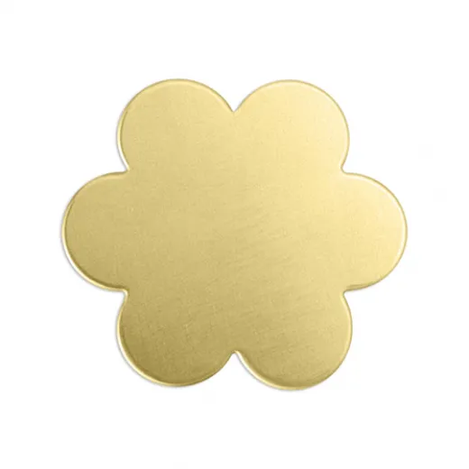 ImpressArt 24ga Brass 6 Petal Flower, 1 3/8" / 35mm, Pack of 2 ImpressArt 24ga Brass 6 Petal Flower, 1 3/8" / 35mm, Pack of 2