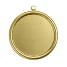 ImpressArt 24ga Brass Circle with Bezel, 1 1/2" ImpressArt 24ga Brass Circle with Bezel, 1 1/2"