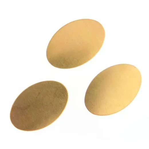 24ga Brass Oval, 18 x 13mm, Pack of 4 24ga Brass Oval, 18 x 13mm, Pack of 4