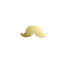 ImpressArt 24ga Brass Mustache, 1/2", Pack of 4