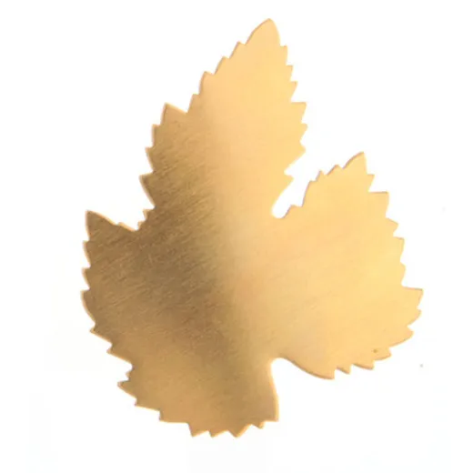 24ga Brass Maple Leaf, 40 x 50mm 24ga Brass Maple Leaf, 40 x 50mm