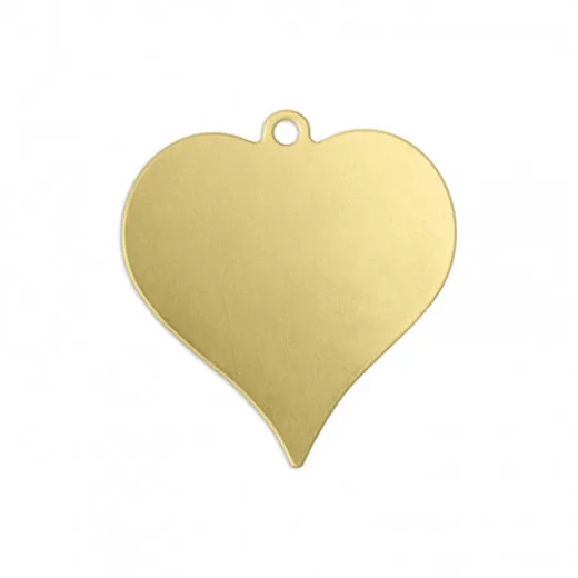 ImpressArt 24ga Brass Heart, 7/8" / 22mm, Pack of 2 ImpressArt 24ga Brass Heart, 7/8" / 22mm, Pack of 2