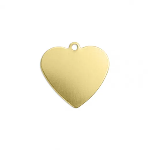 ImpressArt 24ga Brass Heart, 5/8" / 16mm stamping blank or pendant, Pack of 2 ImpressArt 24ga Brass Heart, 5/8" / 16mm stamping blank or pendant, Pack of 2