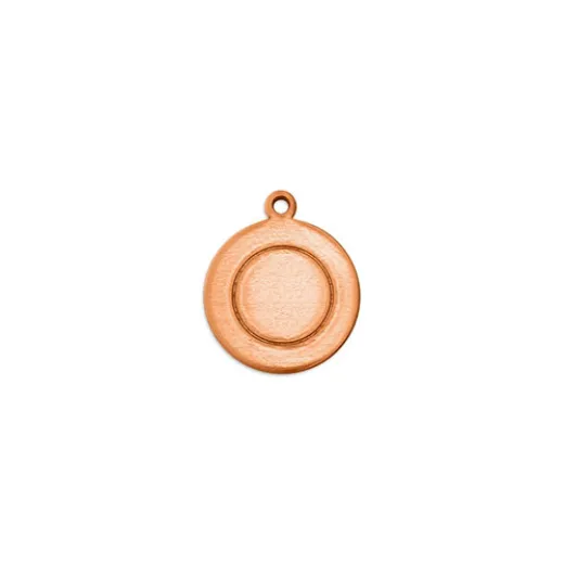 ImpressArt 18ga Copper Border Circle stamping blank, 12.5mm, pack of 3 ImpressArt 18ga Copper Border Circle stamping blank, 12.5mm, pack of 3
