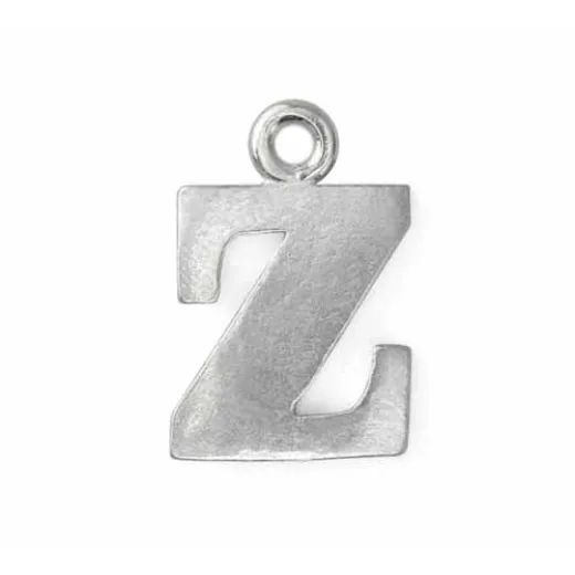 Letter Charm Z, Pewter, 3/4" (19mm) Letter Charm Z, Pewter, 3/4" (19mm)