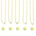 Pack of 5 ImpressArt Personal Impressions, Gold Plated 16 Gauge 18" Necklace with Small 10mm Circle Tag Pack of 5 ImpressArt Personal Impressions, Gold Plated 16 Gauge 18" Necklace with Small 10mm Circle Tag