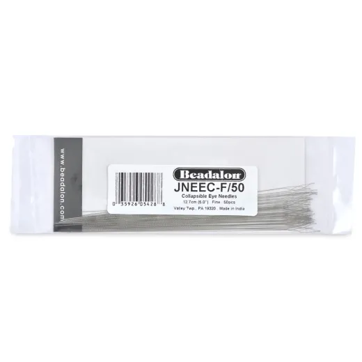 125mm Fine collapsible eye beading needle, bulk pack of 50 125mm Fine collapsible eye beading needle, bulk pack of 50