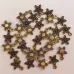 30 Antique Brass Flower Pendants, With Decorations On Front And Back 30 Antique Brass Flower Pendants, With Decorations On Front And Back