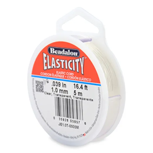 Beadalon Elasticity, 1.0mm (.039 inches) Clear 5M (16.4ft) - JE1.0T-0005M Beadalon Elasticity, 1.0mm (.039 inches) Clear 5M (16.4ft) - JE1.0T-0005M