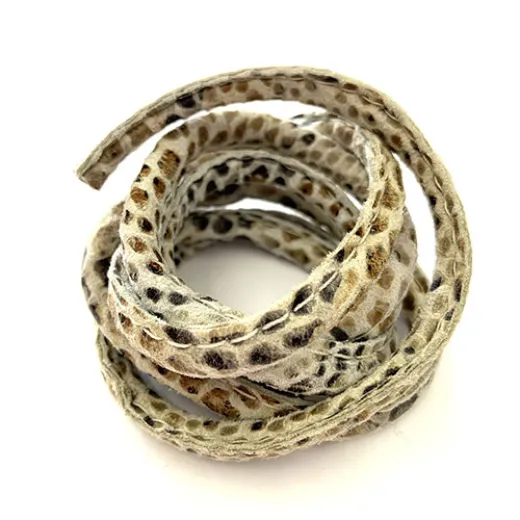 5 x 10mm Nappa Leather, Natural Snakeskin, 1 Metre 5 x 10mm Nappa Leather, Natural Snakeskin, 1 Metre