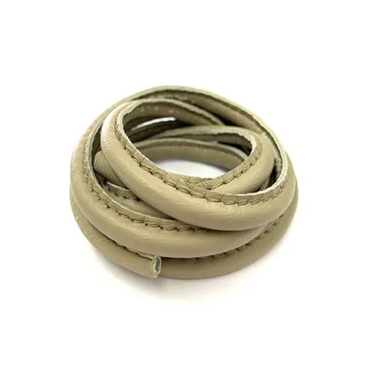 5 x 10mm Nappa Leather, Taupe, 1 Metre 5 x 10mm Nappa Leather, Taupe, 1 Metre