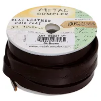 Dark Brown, 10x2mm Leather, in multiples of 20cm