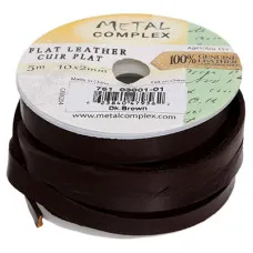 Dark Brown, 10x2mm Leather, in multiples of 20cm