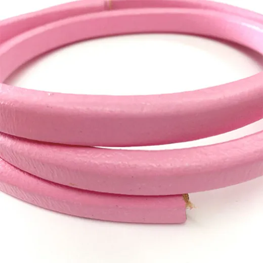 Pink 10 x 7mm Regaliz Leather in 20cm lengths Pink 10 x 7mm Regaliz Leather in 20cm lengths
