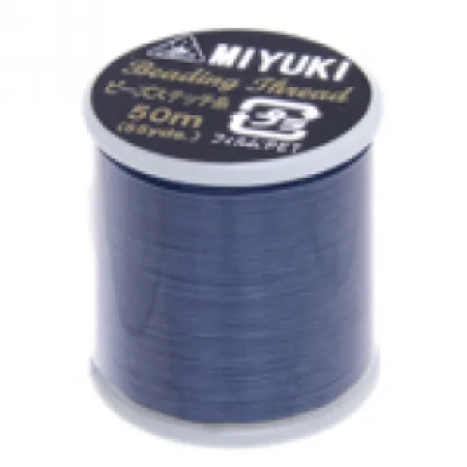 Dark Blue Miyuki Beading Thread - 50m reel Dark Blue Miyuki Beading Thread - 50m reel