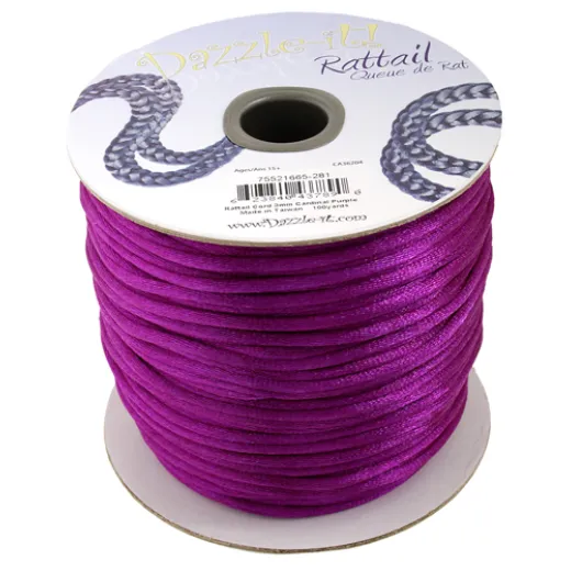 3mm Rattail Cord, Cardinal Purple, priced per 5 metre 3mm Rattail Cord, Cardinal Purple, priced per 5 metre