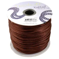 3mm Rattail Cord, Light Chocolate, priced per 5 metre