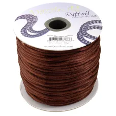 3mm Rattail Cord, Light Chocolate, priced per 5 metre