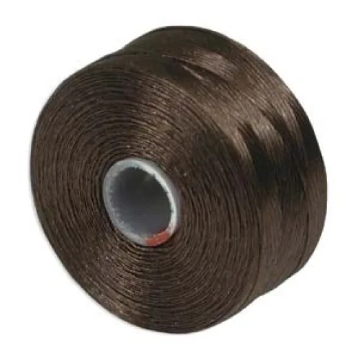 Brown S-Lon D Tex 45 beading cord Brown S-Lon D Tex 45 beading cord