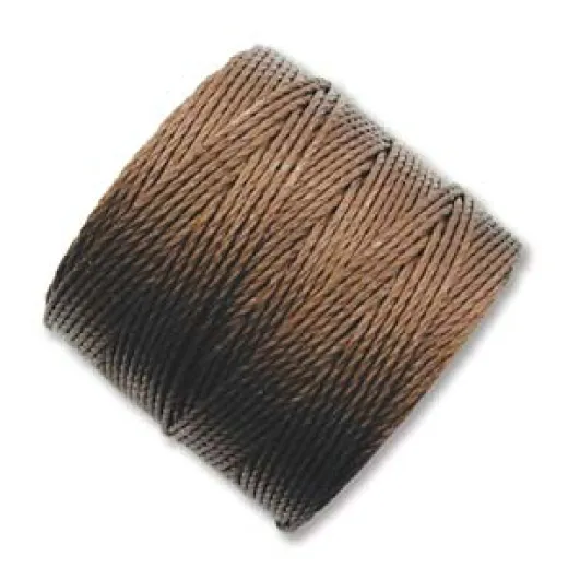 Brown S-Lon 0.5mm Bead Cord on 77 yard Spool Brown S-Lon 0.5mm Bead Cord on 77 yard Spool
