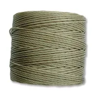 Khaki S-Lon 0.5mm Bead Cord on 77 yard Spool